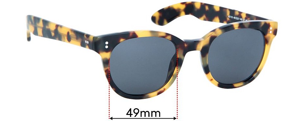 Sunglass Fix Replacement Lenses for Kupuna Riley - 49mm Wide